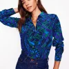 Tops & Blouses | Shirts-Boden Sienna Silk Shirt-Blue, Kaleidoscopic Paisley Blue,KaleidoscopicPaisley