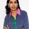 Tops & Blouses | Shirts-Boden Sienna Silk Shirt-French Navy, Spots FrenchNavy,Spots