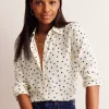 Tops & Blouses | Shirts-Boden Sienna Silk Shirt- Ivory