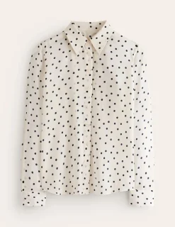 Tops & Blouses | Shirts-Boden Sienna Silk Shirt- Ivory