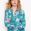 Tops & Blouses | Shirts-Boden Sienna Silk Shirt-Vintage Blue, Meadow Vine VintageBlue,MeadowVine