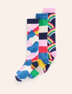 Socks & Tights-Boden Ski Socks-Multi Rainbow MultiRainbow