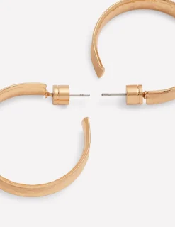 Jewelry-Boden Small Hammered Hoop Earrings- Gold