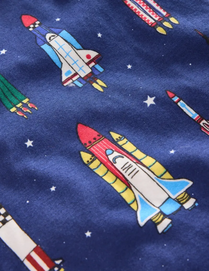 Sleepwear & Pajamas-Boden Snug Glow-In-The-Dark Pajamas-Starboard Blue Rockets StarboardBlueRockets