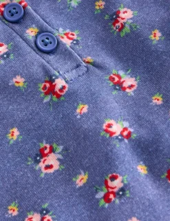 Sleepwear & Pajamas-Boden Snug Henley Pajamas-Bluejay Bouquet BluejayBouquet