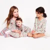 Sleepwear & Pajamas-Boden Snug Henley Pyjamas-Vanilla White Ballet Toile VanillaWhiteBalletToile