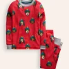 Sleepwear & Pajamas-Boden Snug Long John Pajamas-Poppy Red Dude Dogs PoppyRedDudeDogs