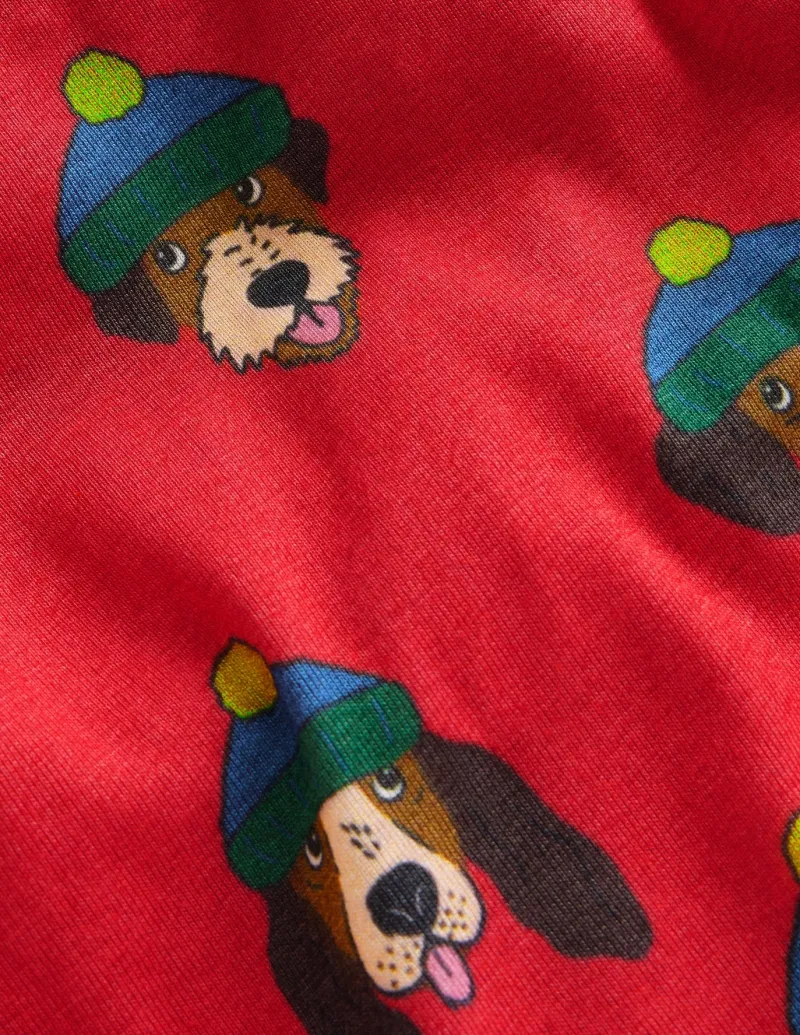 Sleepwear & Pajamas-Boden Snug Long John Pajamas-Poppy Red Dude Dogs PoppyRedDudeDogs