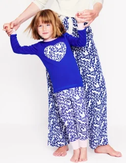 Sleepwear & Pajamas-Boden Snug Long John Pajamas-Sapphire Blue Squirrel SapphireBlueSquirrel