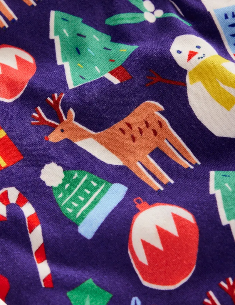 Sleepwear & Pajamas-Boden Snug Twin Pack Pajamas-Christmas Presents and Stripe ChristmasPresentsandStripe
