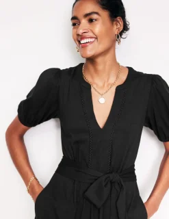 Dresses & Jumpsuits | Midi-Boden Sofia Trim jersey midi dress- Black
