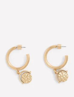 Jewelry-Boden Spinner Disc Hoops- Gold