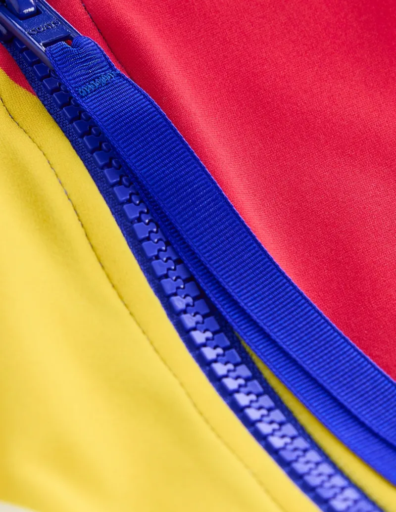 Swimwear-Boden Sporty Zip Back Swimsuit-Multi, Rainbow Cascade Multi,RainbowCascade