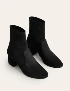 Heels | Boots-Boden Stretch Ankle Boots- Black