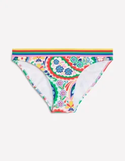 Swimwear-Boden Stripe Trim Bikini Bottoms-Multi, Meadow Paisley Multi,MeadowPaisley