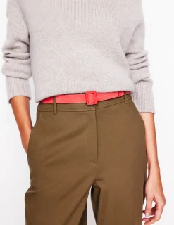 Belts-Boden Suede Skinny Buckle Belt-Strawberry Tart Red StrawberryTartRed