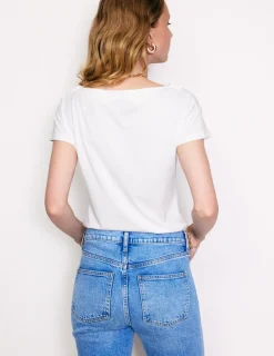 Tops & Blouses | T-Shirts & Tanks-Boden Supersoft Boat Neck T-Shirt- White