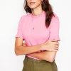Nightwear & Lougewear | T-Shirts & Tanks-Boden Supersoft Frill Detail T-shirt-Soft Lavender SoftLavender