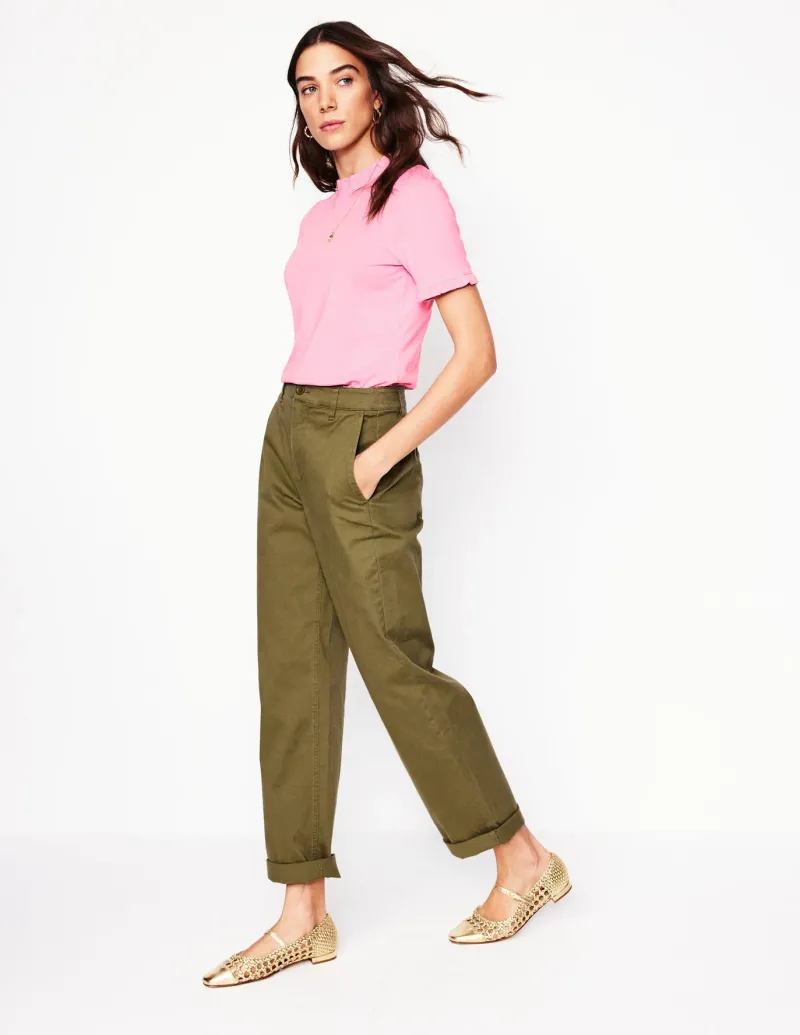 Nightwear & Lougewear | T-Shirts & Tanks-Boden Supersoft Frill Detail T-shirt-Soft Lavender SoftLavender
