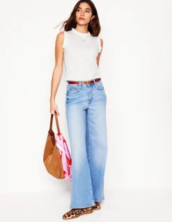 Nightwear & Lougewear | T-Shirts & Tanks-Boden Supersoft Frill Detail Vest- White