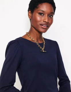 T-Shirts & Tanks | Tops & Blouses-Boden Supersoft Long Sleeve Top- Navy