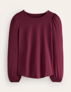 Tops & Blouses | T-Shirts & Tanks-Boden Supersoft Long Sleeve Top-Deep Wisteria DeepWisteria