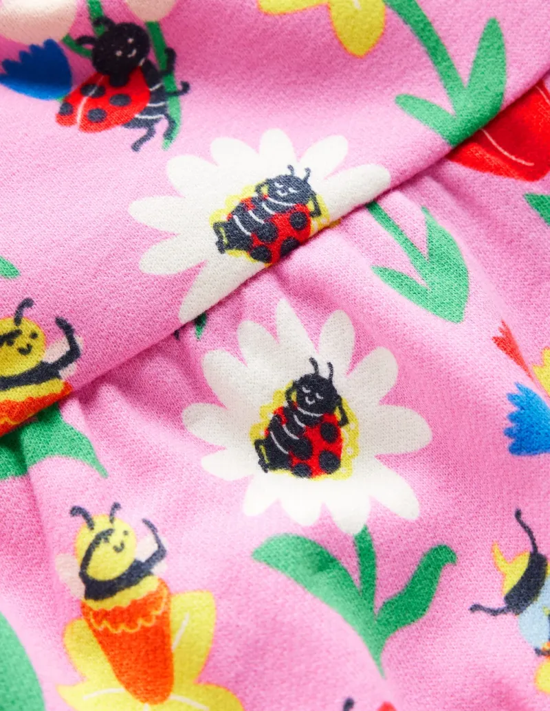 Dresses-Boden Sweatshirt Dress-Sugared Lilac Spring Garden SugaredLilacSpringGarden