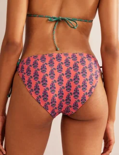 Swimwear-Boden Symi String Bikini Bottoms-Persimmon Orange Paisley PersimmonOrangePaisley