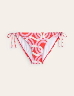 Swimwear-Boden Symi String Bikini Bottoms-Fiesta, Geo Whirl Fiesta,GeoWhirl