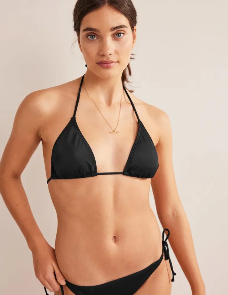 Swimwear-Boden Symi String Bikini Top- Black