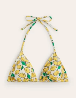 Swimwear-Boden Symi String Bikini Top-Ivory, Lemons Ivory,Lemons