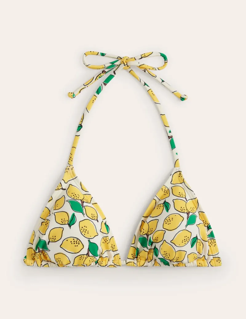 Swimwear-Boden Symi String Bikini Top-Ivory, Lemons Ivory,Lemons