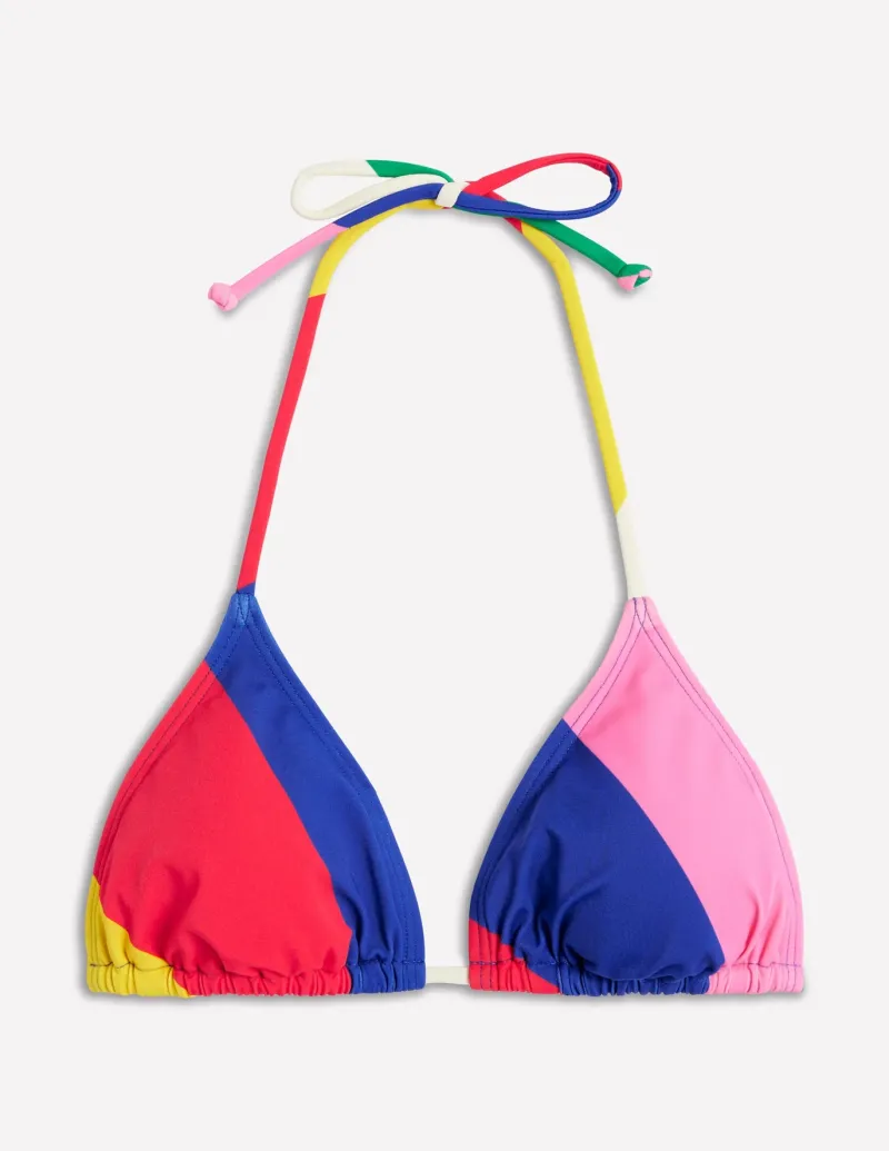 Swimwear-Boden Symi String Bikini Top-Multi, Rainbow Cascade Multi,RainbowCascade