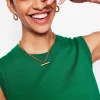Jewelry-Boden T-Bar Chain Necklace- Gold