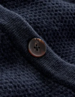 Sweaters & Cardigans-Boden Textured Stitch Cardigan- Navy