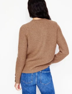 Sweaters & Cardigans-Boden Textured Stitch Cardigan-Praline Brown PralineBrown