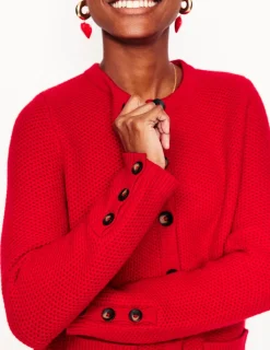 Sweaters & Cardigans-Boden Textured Stitch Cardigan-Rouge Red RougeRed