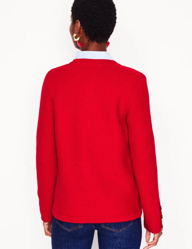 Sweaters & Cardigans-Boden Textured Stitch Cardigan-Rouge Red RougeRed
