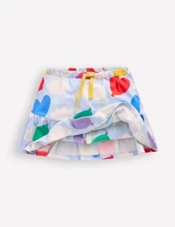 Skirts & Skorts-Boden Tiered Jersey Skort-Misty Blue Balloon Sky MistyBlueBalloonSky