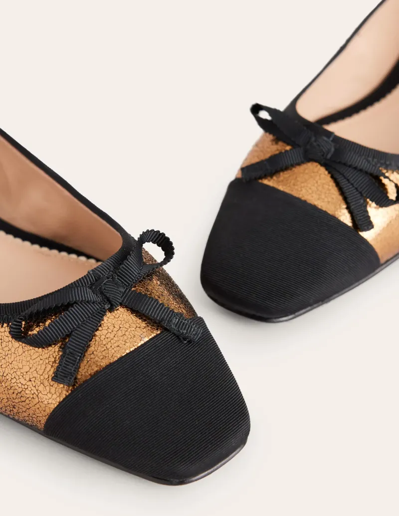 Flats-Boden Toe Cap Ballet Flat-Bronze Metallic Leather BronzeMetallicLeather