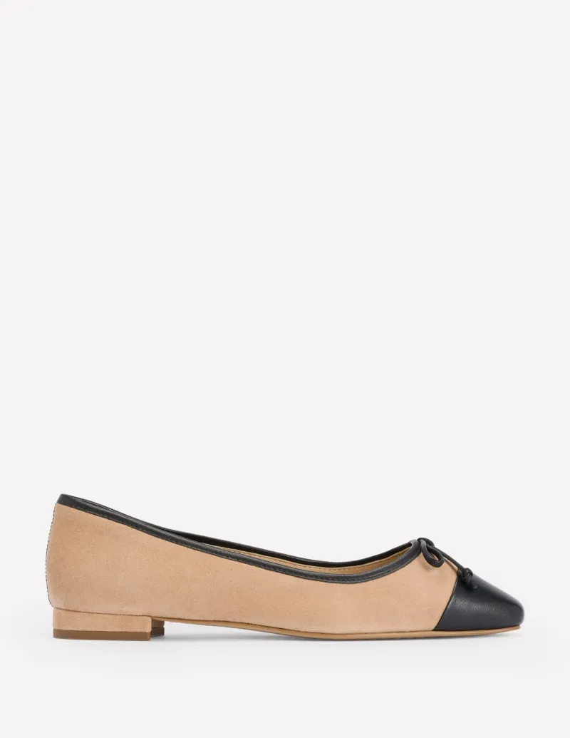 Flats-Boden Toe Cap Ballet Flat-Macchiato Suede MacchiatoSuede