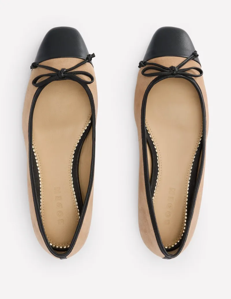 Flats-Boden Toe Cap Ballet Flat-Macchiato Suede MacchiatoSuede