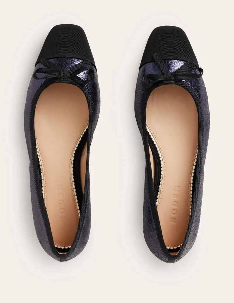 Flats-Boden Toe Cap Ballet Flat-Navy Crackle Leather NavyCrackleLeather