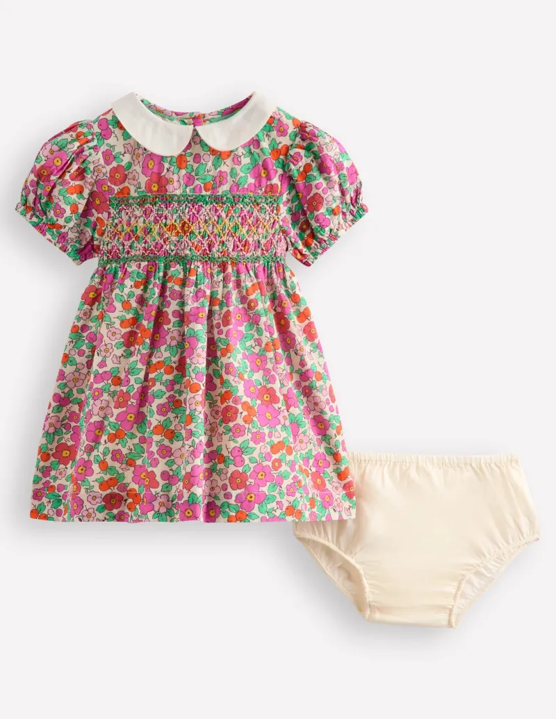 Dresses-Boden Traditional Smock Dress-Pink Apple Blossom PinkAppleBlossom