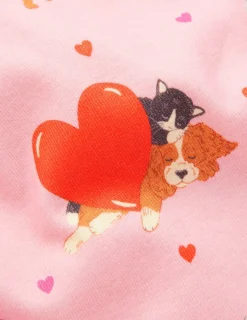 Sleepwear & Pajamas-Boden Twin Pack Snug Pajamas-Chalk Pink Valentines ChalkPinkValentines