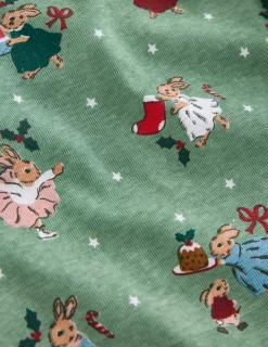 Sleepwear & Pajamas-Boden Twin Pack Snug Pajamas-Eucalyptus Bunnies EucalyptusBunnies