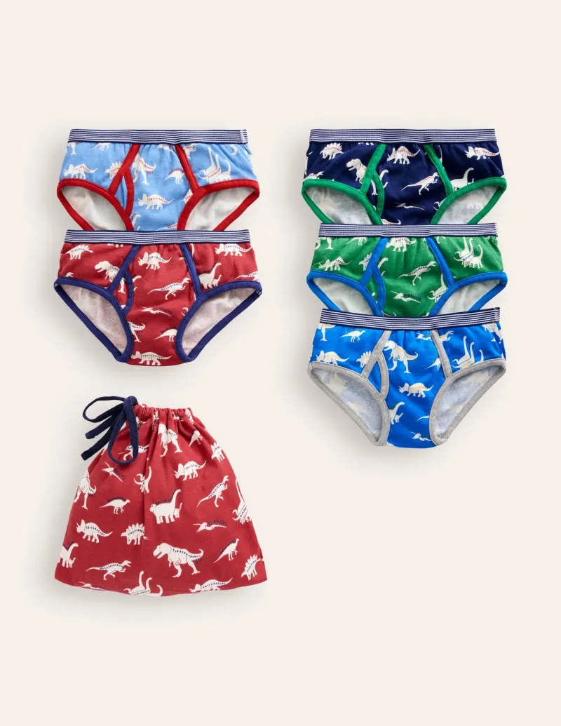 Socks & Underwear-Boden Underwear 5 Pack-Multi Dino Wordle MultiDinoWordle