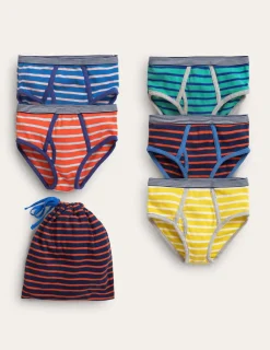 Socks & Underwear-Boden Underwear 5 Pack-Multi Stripe MultiStripe