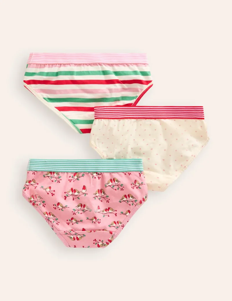 Underwear-Boden Underwear 3 Pack-Pink Robins PinkRobins