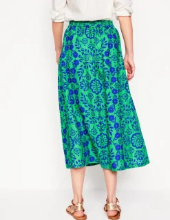 Skirts-Boden Verity Linen Midi Skirt-Structured Meadow StructuredMeadow